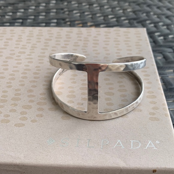 Recent Silpada B3386 modern Arch Cuff sterling silver